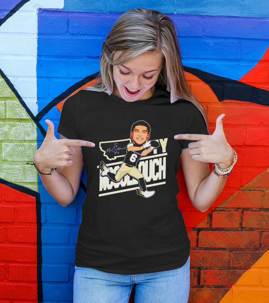 Ty Mccullouch #6 Cartoon Football Receiver T-Shirt