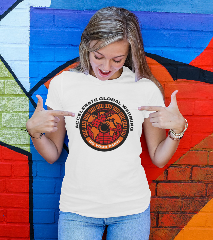 Accelerate Global Warming Do Your Part Earth Speedometer T-Shirt