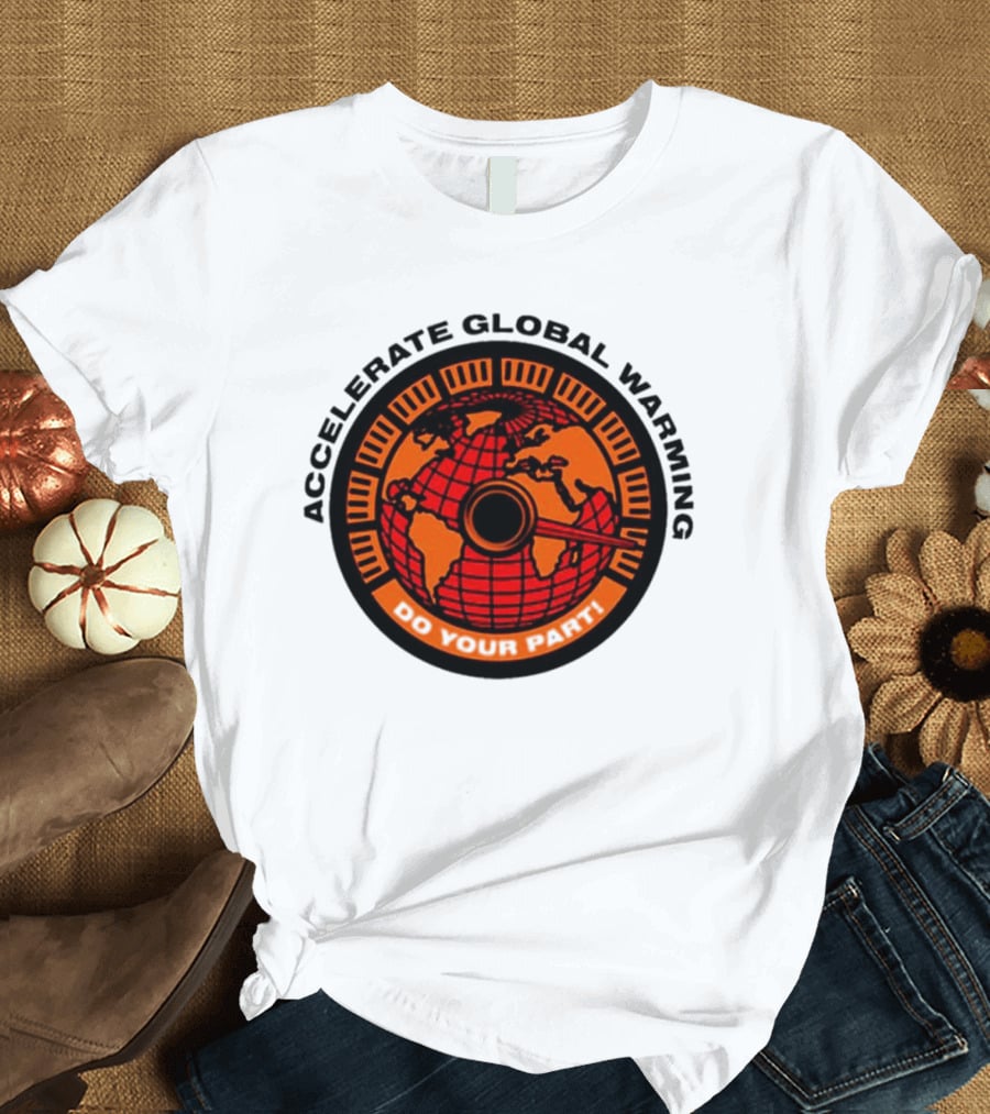 Accelerate Global Warming Do Your Part Earth Speedometer T-Shirt