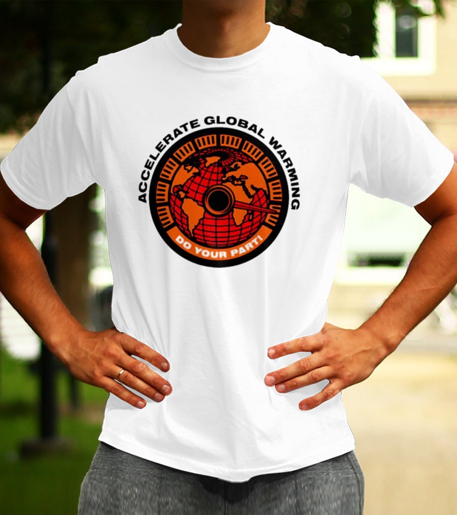 Accelerate Global Warming Do Your Part Earth Speedometer T-Shirt