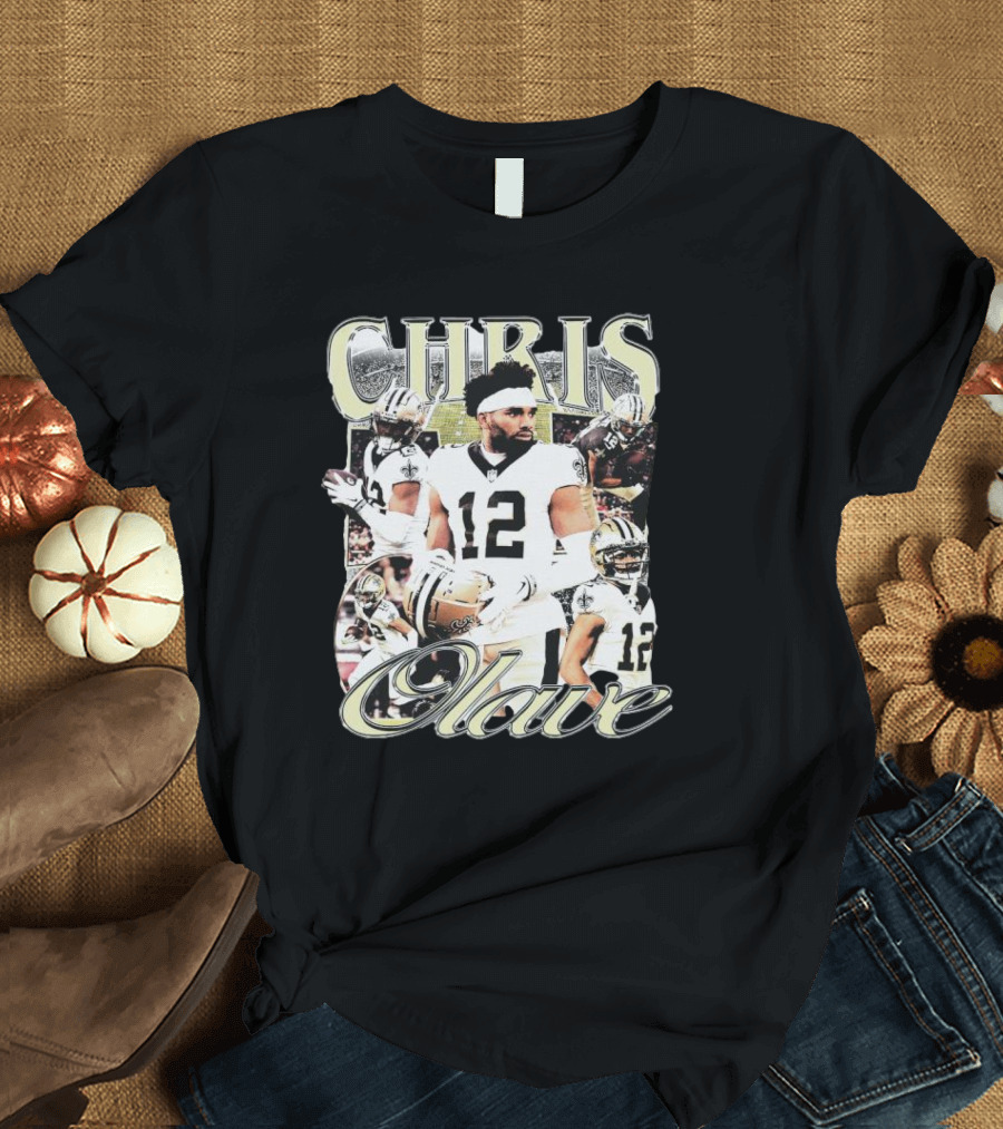 Chris Olave New Orleans Football Collage 12 T-Shirt