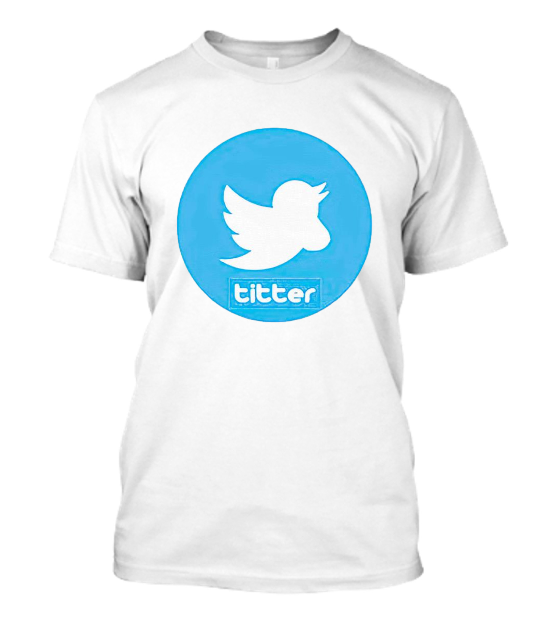 Titter Parody Blue Circle Tit Bird T-Shirt