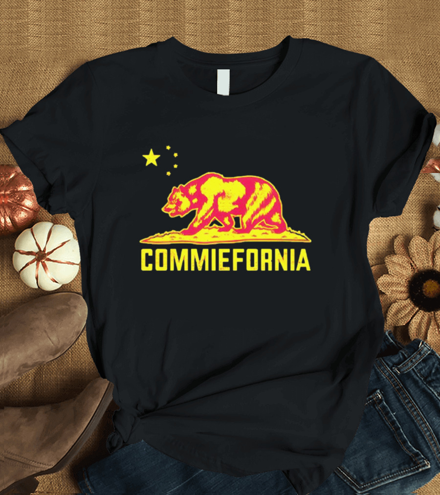 Commiefornia Red Bear Star California Republic T-Shirt