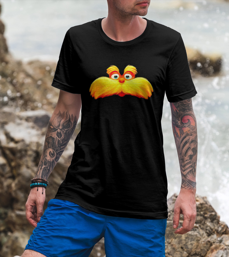Dr. Seuss The Lorax Mustache Icon Face T-Shirt