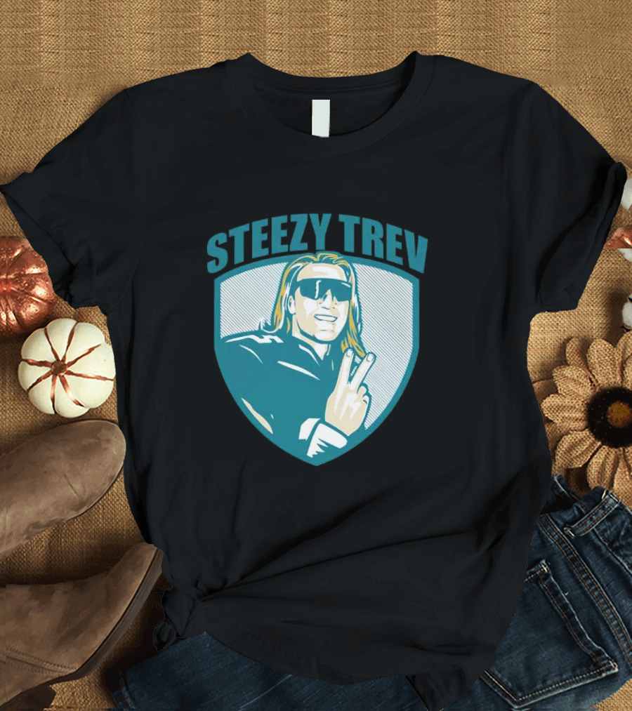Jacksonville Steezy Trev Trevor Lawrence Peace Sign T-Shirt