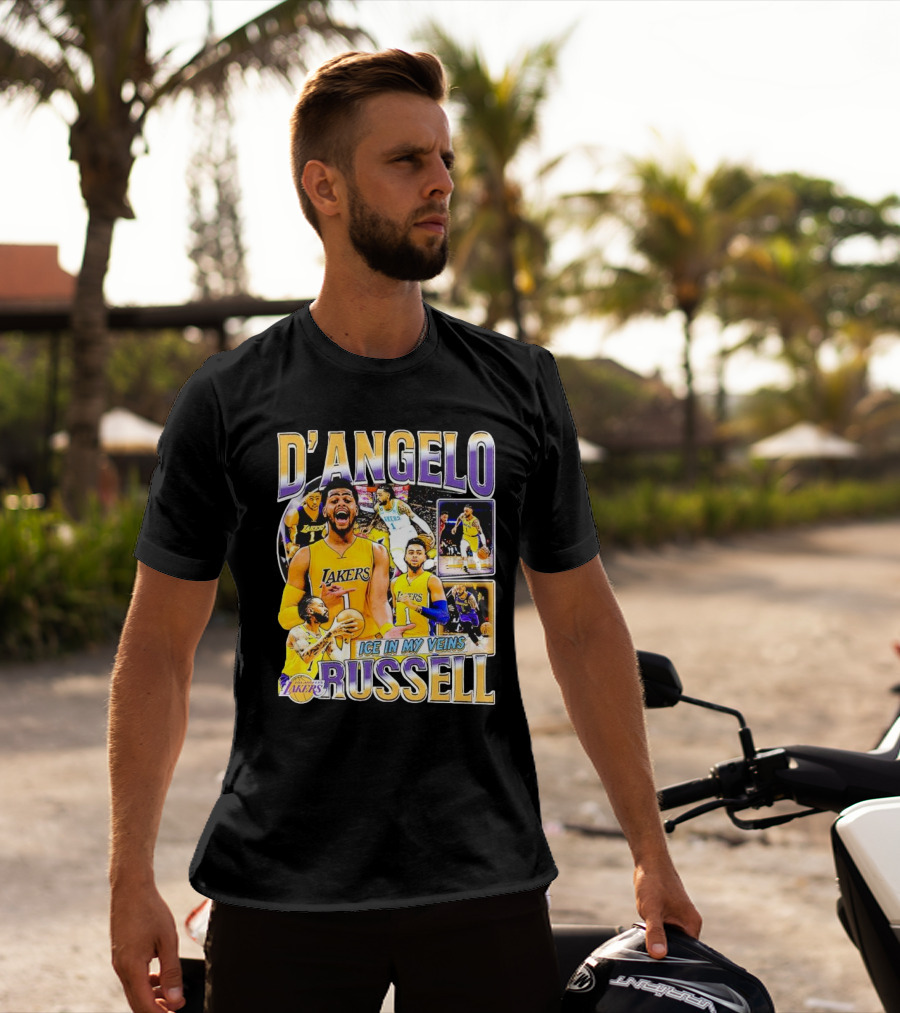 D’Angelo Russell Lakers Ice In My Veins 90s Vintage T-Shirt