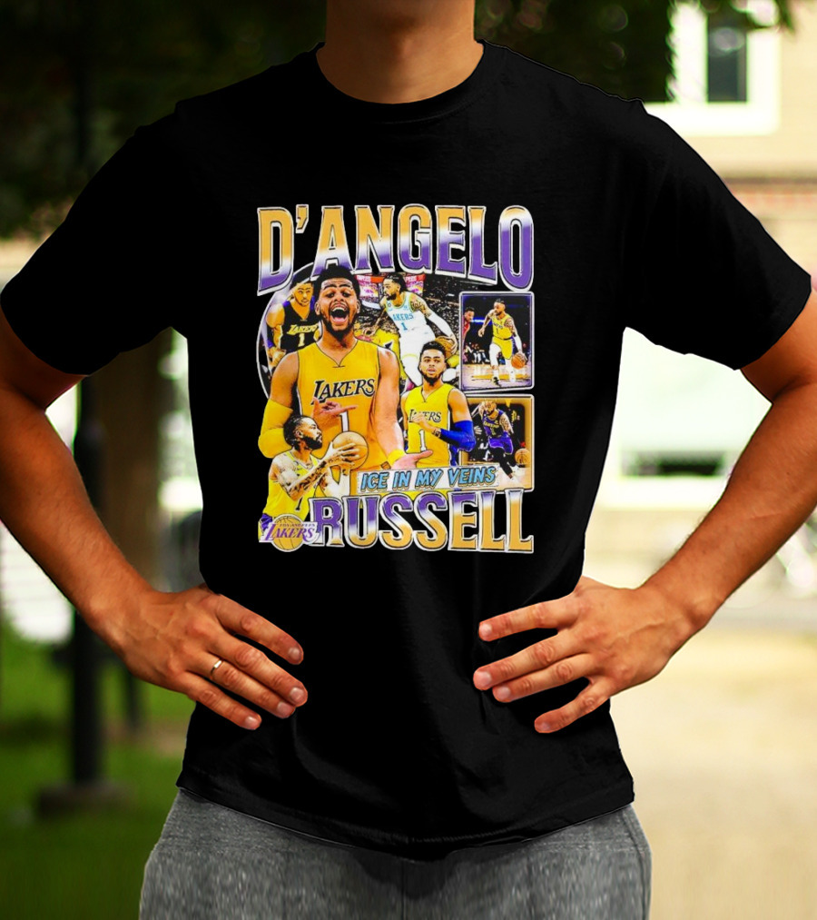D’Angelo Russell Lakers Ice In My Veins 90s Vintage T-Shirt