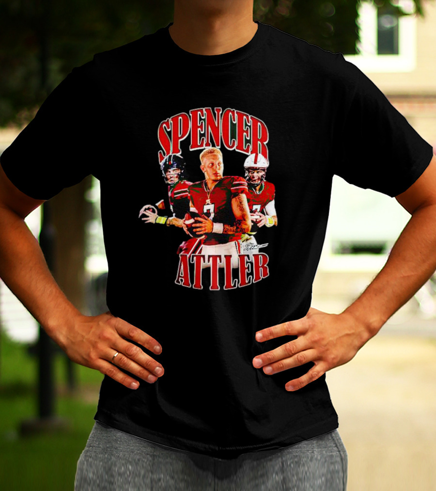 Spencer Rattler Game Day Picture Collage With Football Action T-Shirt