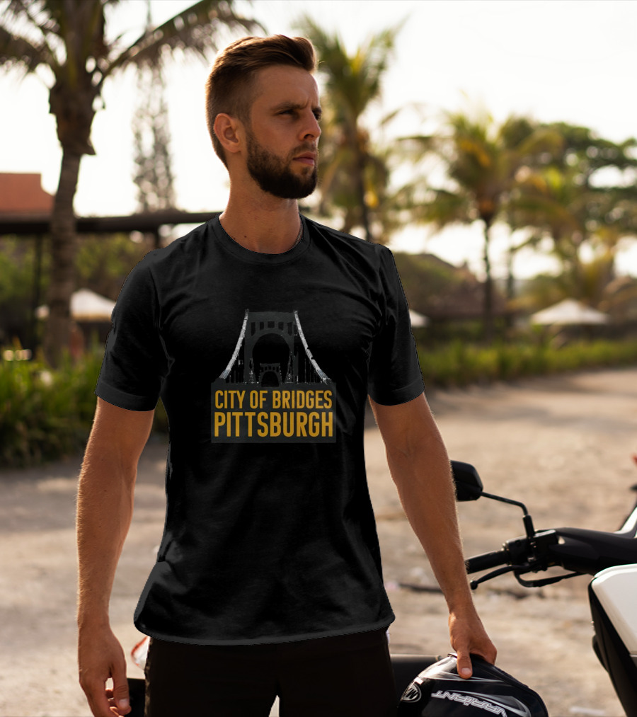 City Of Bridges Pittsburgh Steel Landmark T-Shirt