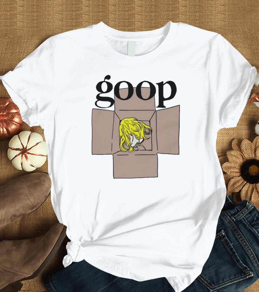 Goop Heads Blonde Wig In Cardboard Box T-Shirt