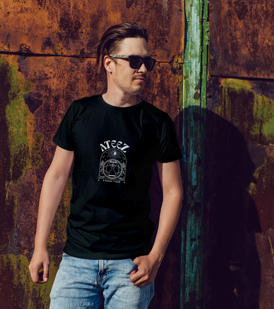 Ateez Break The Wall 8 Makes I Team Hourglass Symbol Moon And Sun T-Shirt