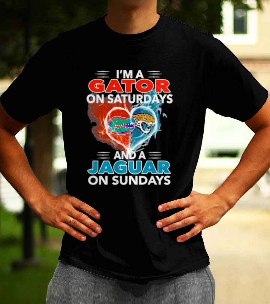 I’m A Gator On Saturdays And A Jaguar On Sundays Football Fans T-Shirt