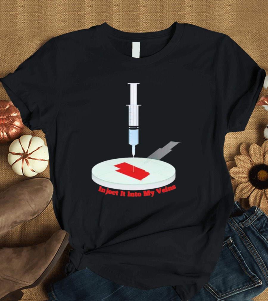 Inject It Into My Veins Syringe Turntable T-Shirt