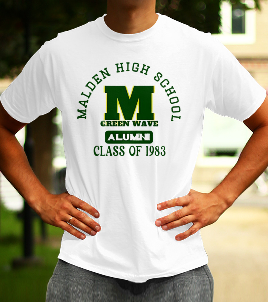 Malden High School Green Wave Alumni M Class Of 1983 T-Shirt