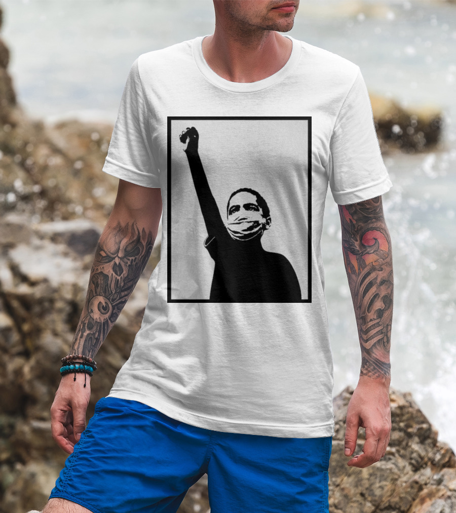 A Million Strong Masked Silhouette Raising Fist T-Shirt