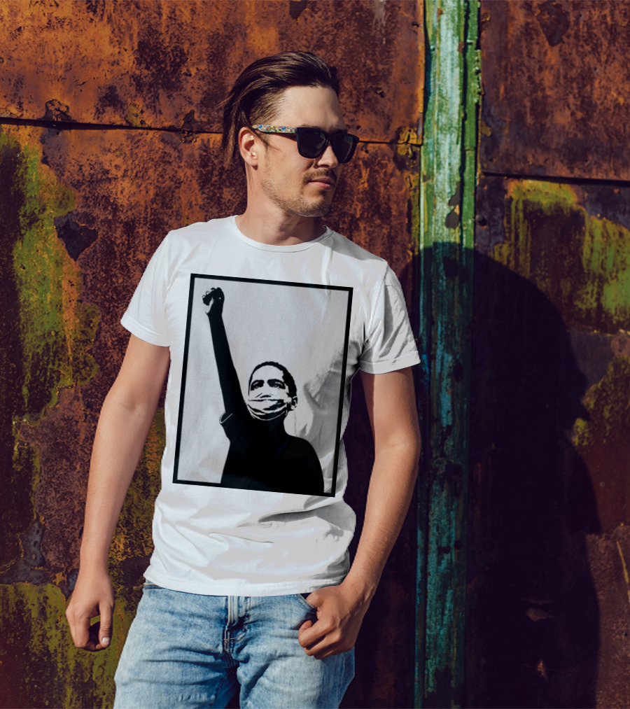 A Million Strong Masked Silhouette Raising Fist T-Shirt