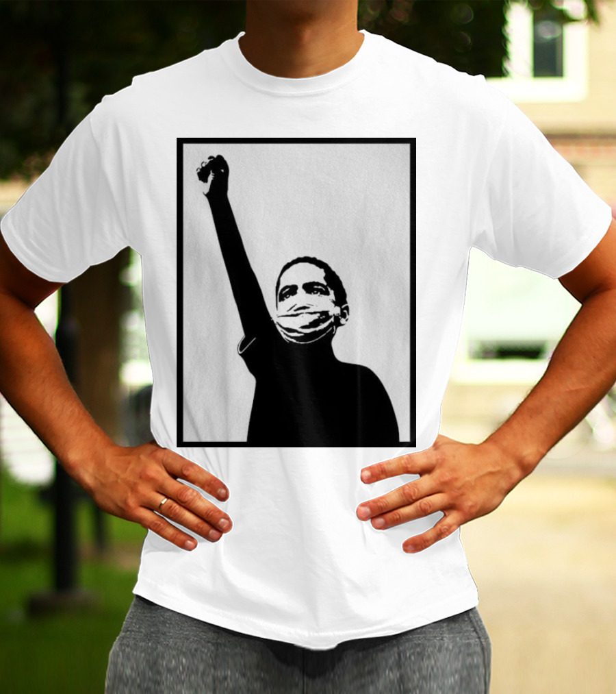A Million Strong Masked Silhouette Raising Fist T-Shirt