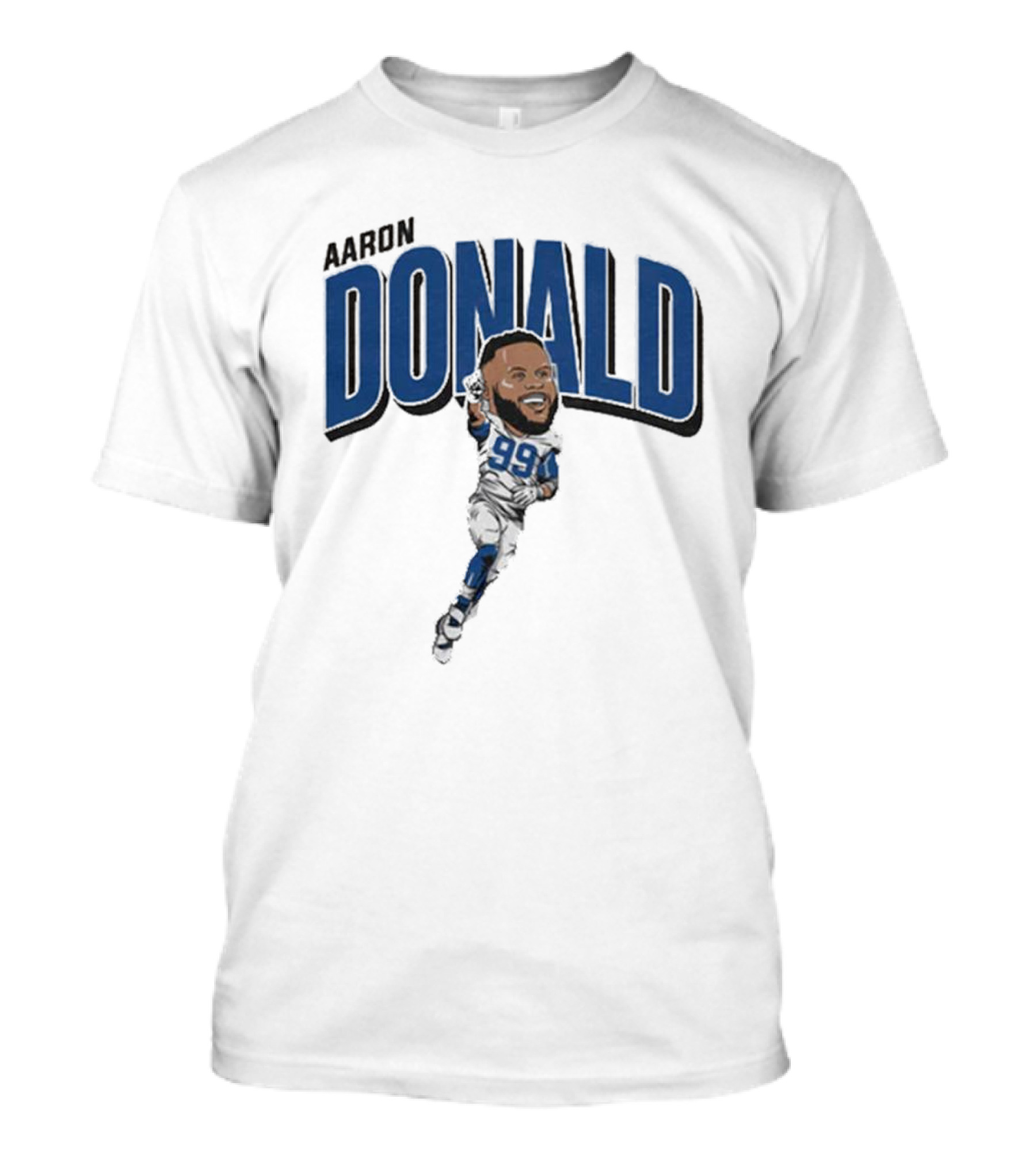 Aaron Donald Rams 99 Player Cartoon T-Shirt