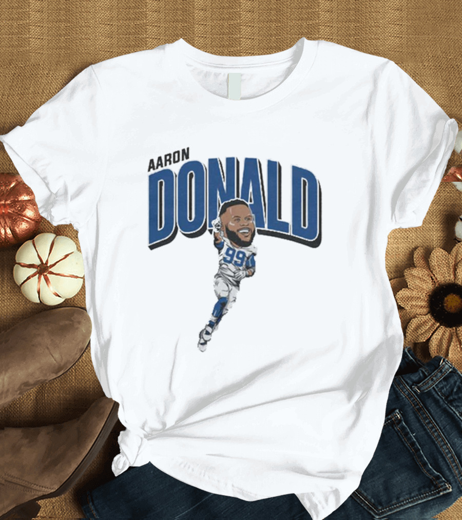 Aaron Donald Rams 99 Player Cartoon T-Shirt