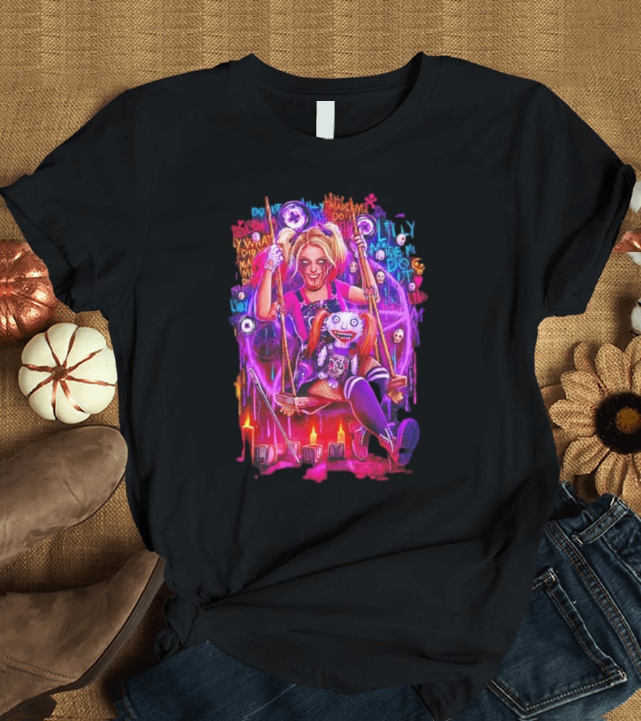 Alexa Bliss Lilly Made Me Do It Doll Graffiti Swing And Candles T-Shirt