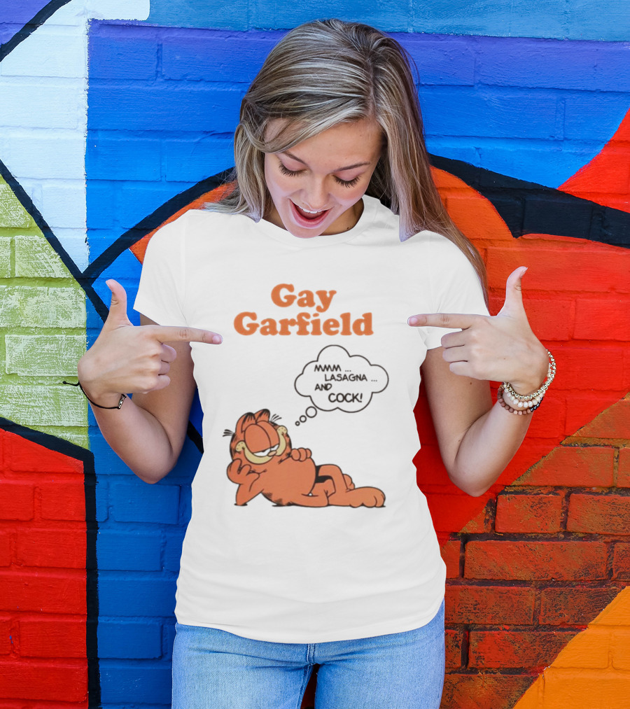 Gay Garfield Lasagna Meme T-Shirt