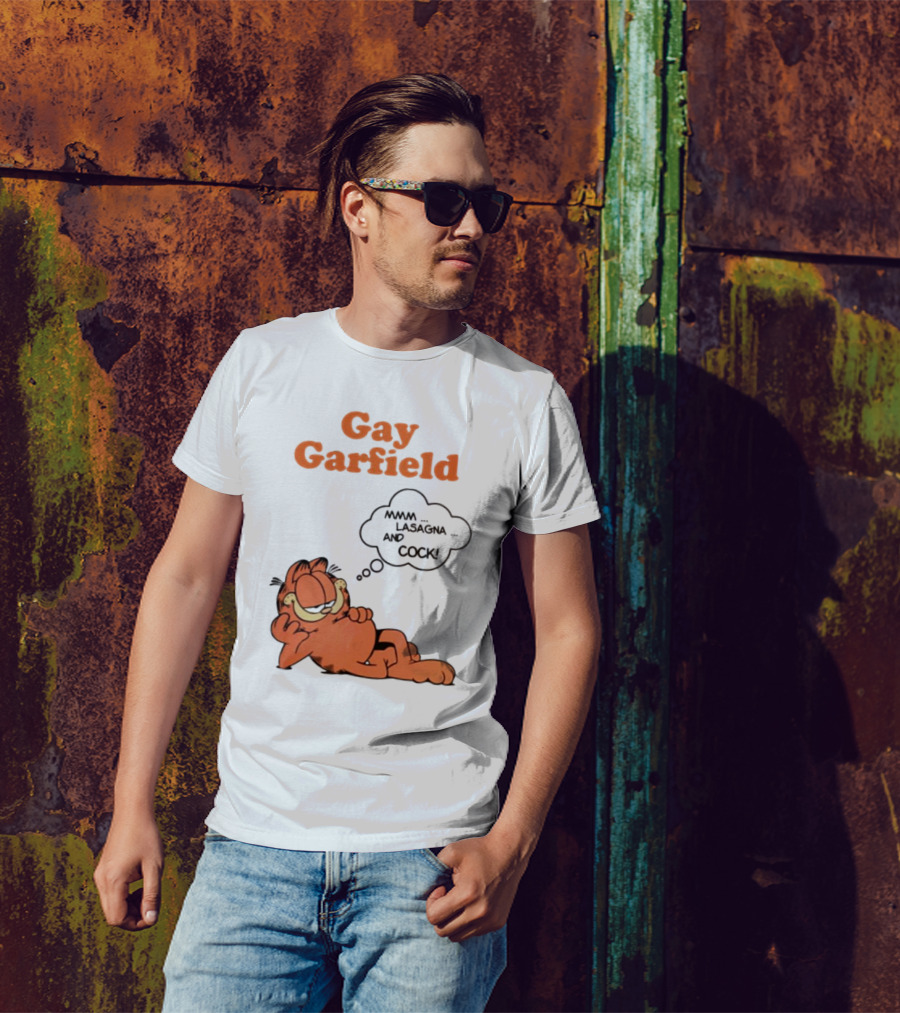 Gay Garfield Lasagna Meme T-Shirt