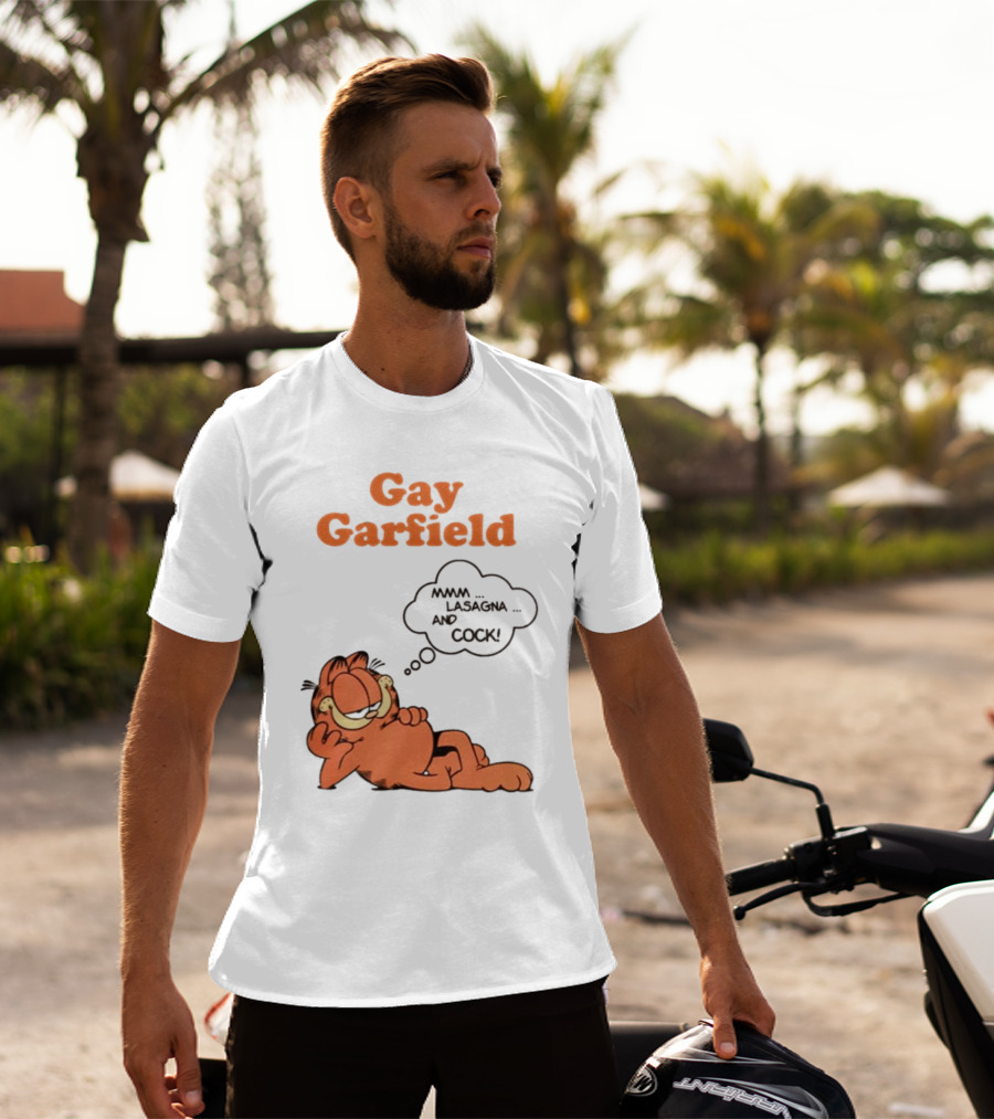 Gay Garfield Lasagna Meme T-Shirt