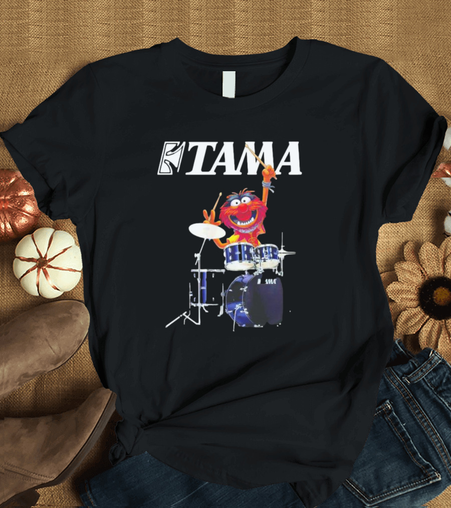 Tama Drums The Muppet Show Animal Playing Drum Set T-Shirt