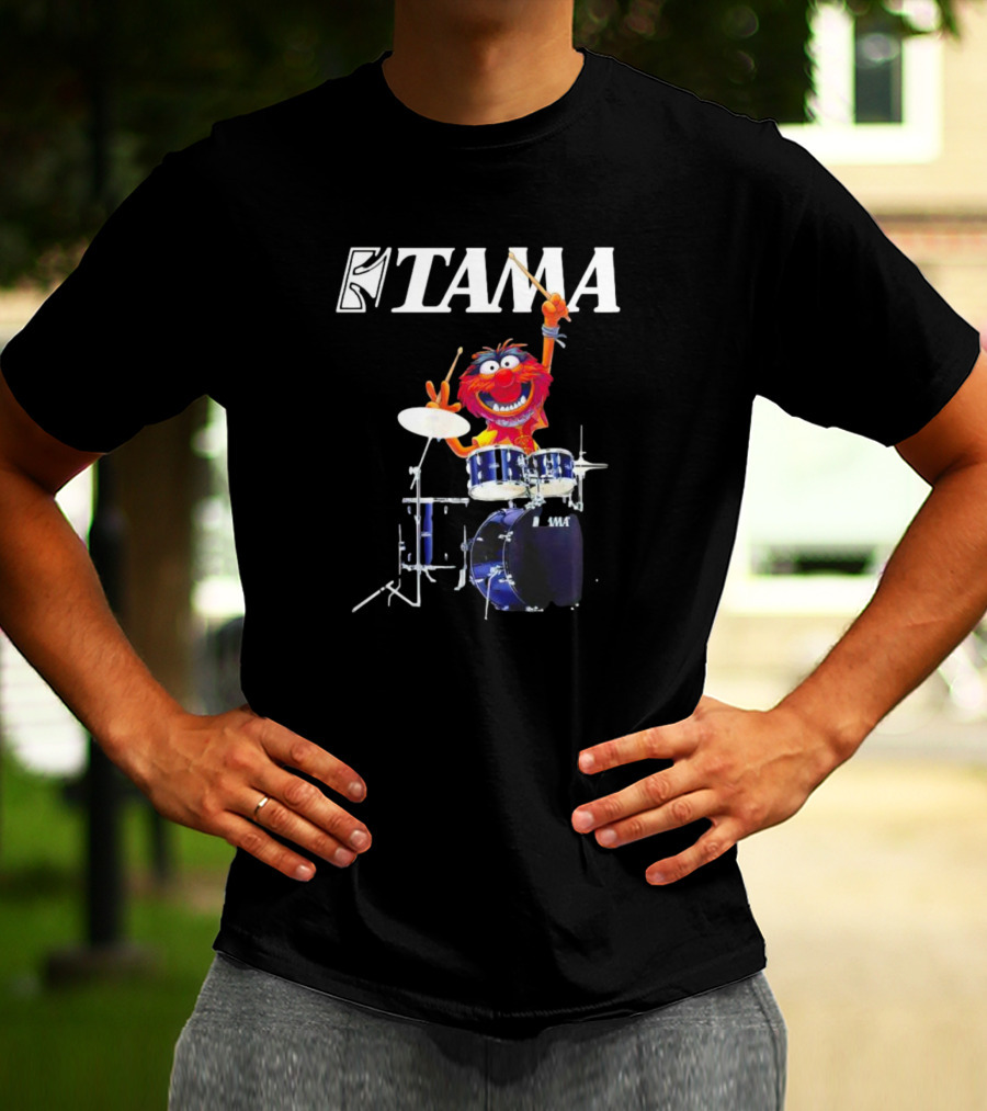 Tama Drums The Muppet Show Animal Playing Drum Set T-Shirt
