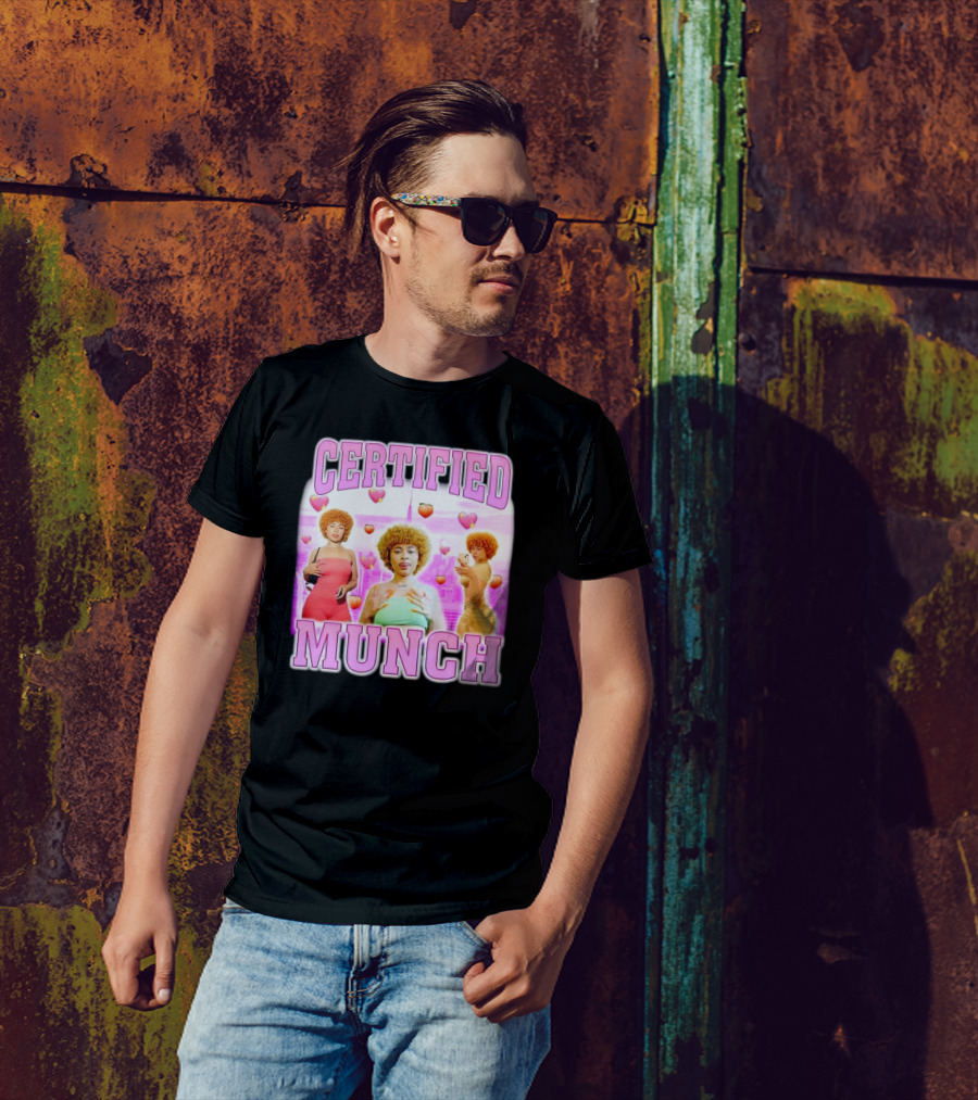 Certified Munch Pink Heart Bootleg Aesthetic Trio T-Shirt