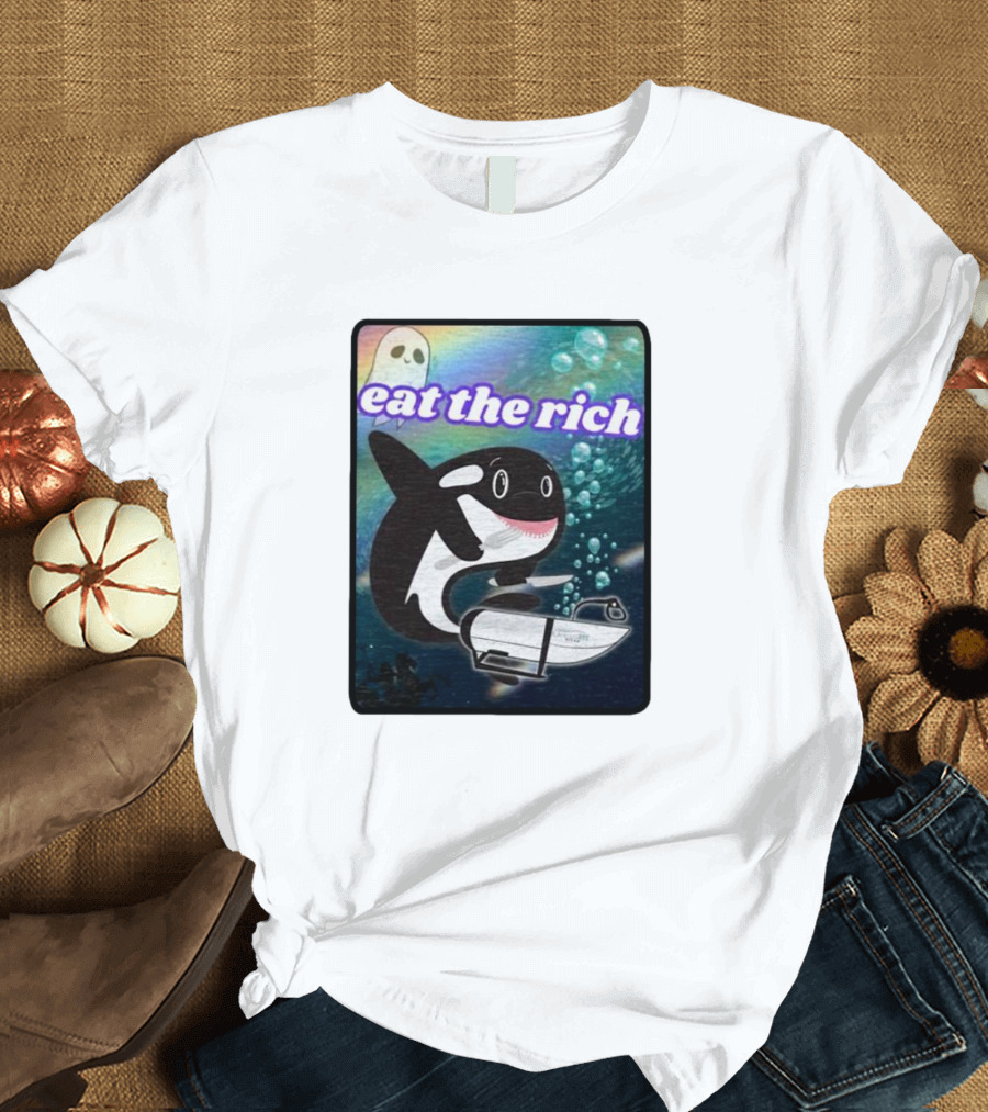Orca Eat The Rich Oceangate Submarine Ghost Bubbles T-Shirt