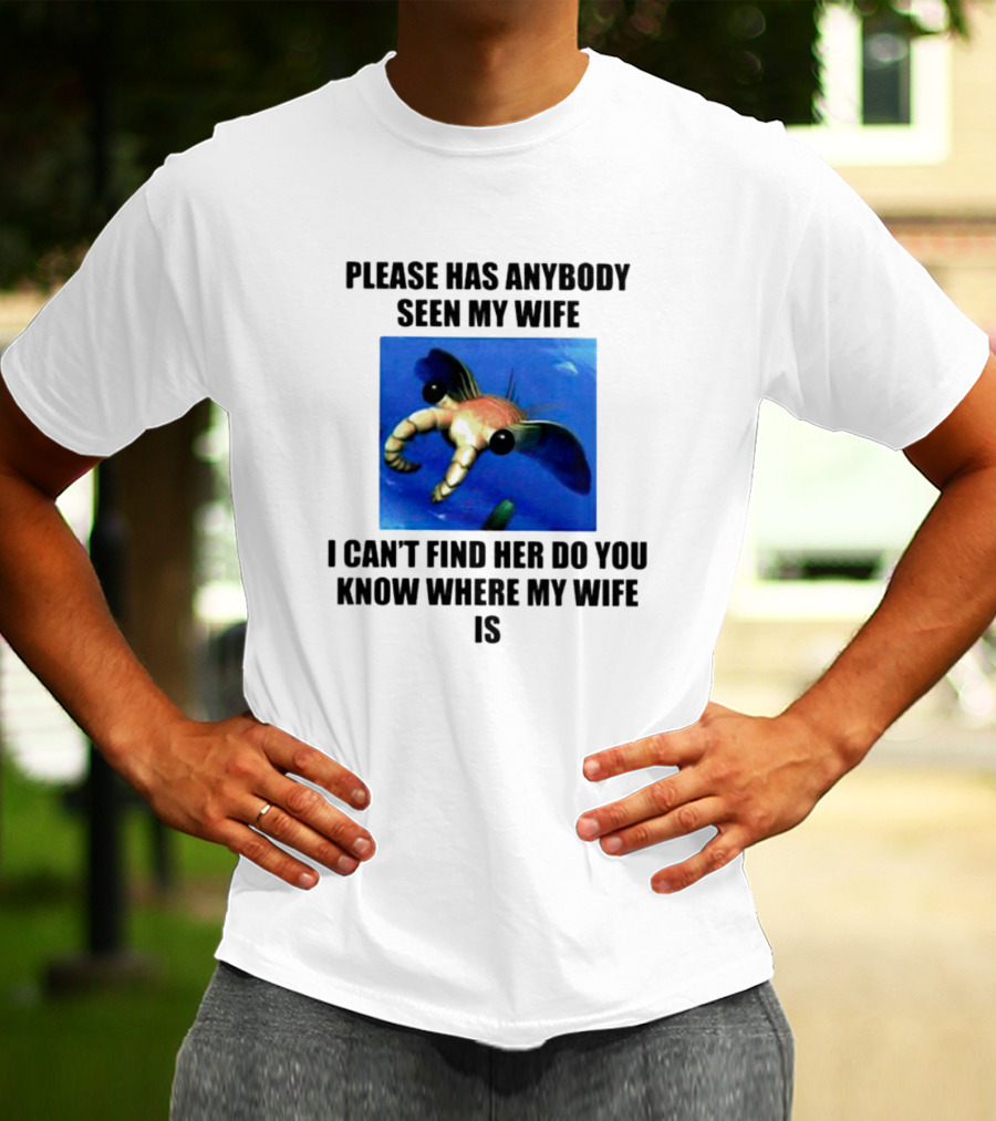 Please Has Anybody Seen My Wife I Can't Find Her Do You Know Where My Wife Is T-Shirt