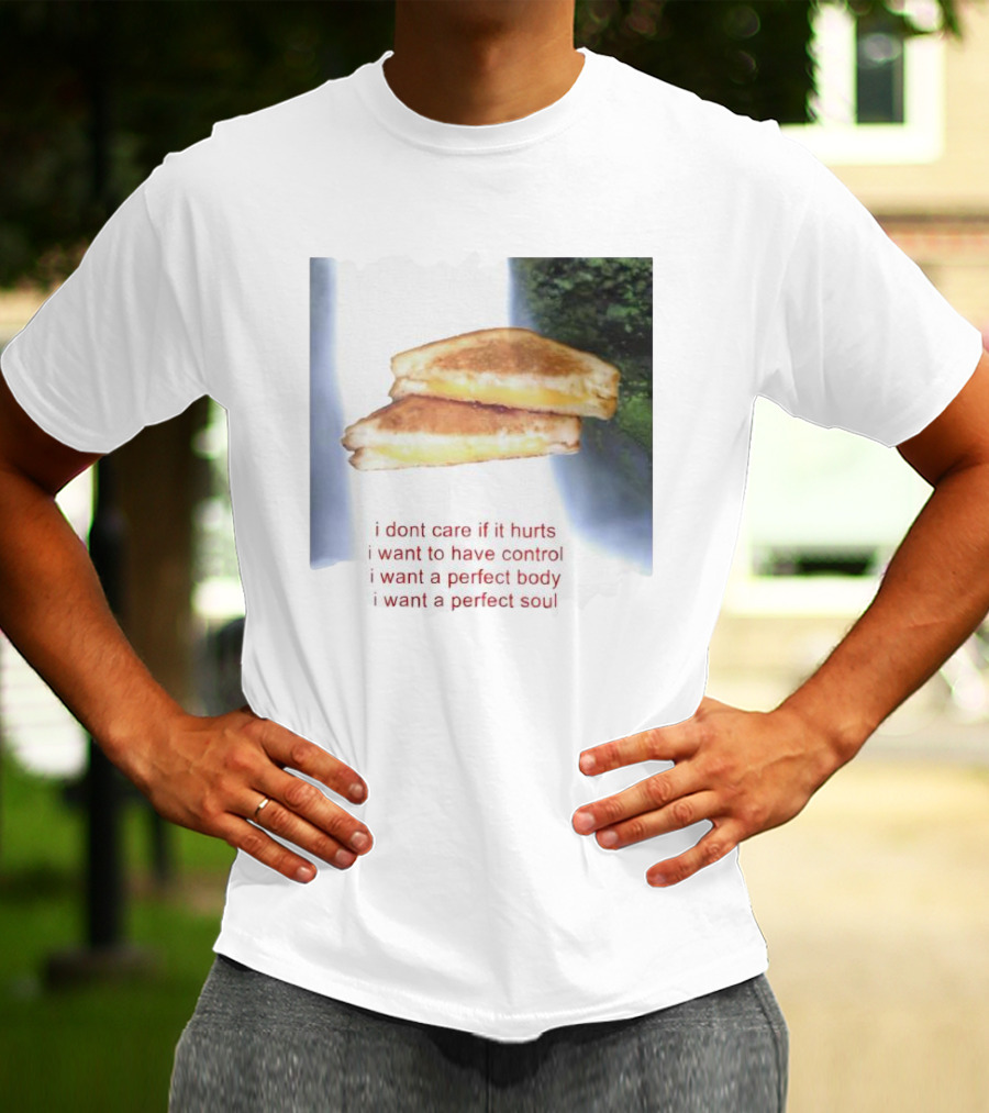 I Don’t Care If It Hurts I Want To Have Control Grilled Cheese I Want A Perfect Body I Want A Perfect Soul T-Shirt