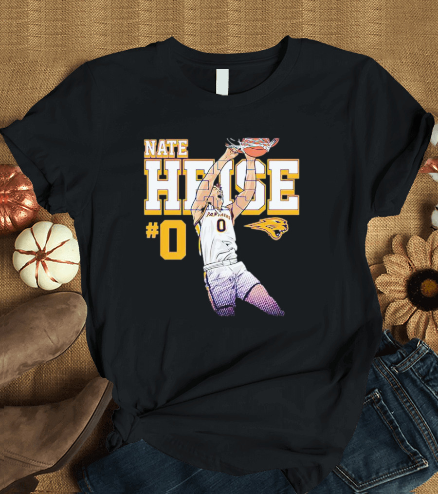UNI Panthers Basketball Nate Heise Slam Dunk #0 T-Shirt