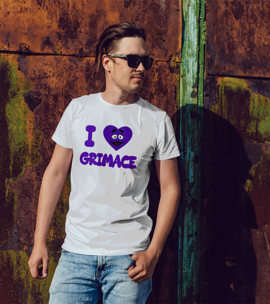 I Heart Grimace’s McDonald’s Grimace Face T-Shirt
