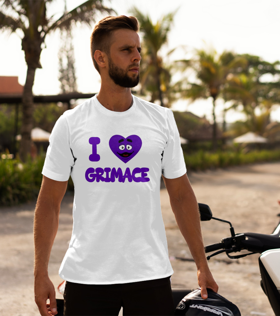 I Heart Grimace’s McDonald’s Grimace Face T-Shirt