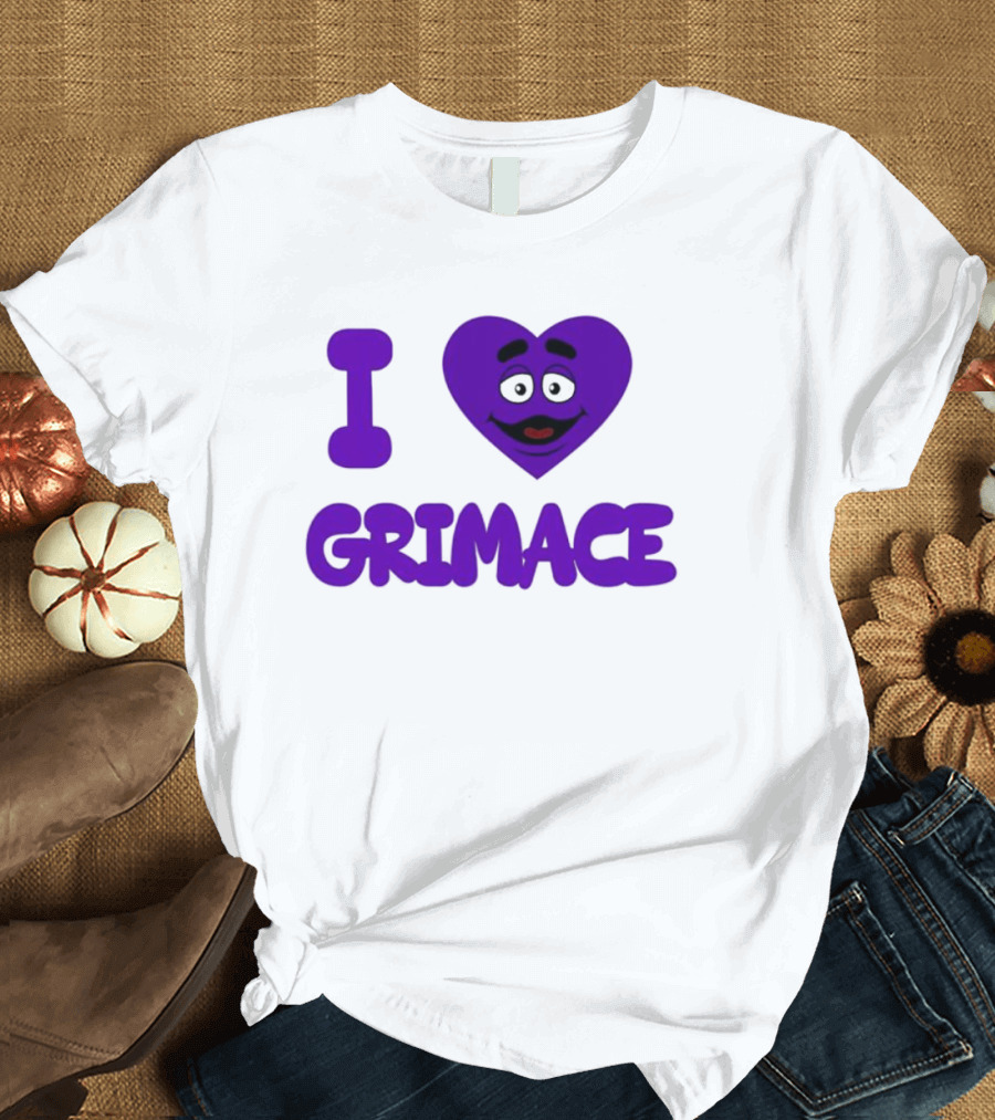 I Heart Grimace’s McDonald’s Grimace Face T-Shirt