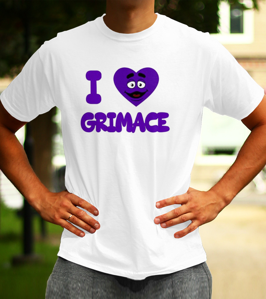 I Heart Grimace’s McDonald’s Grimace Face T-Shirt