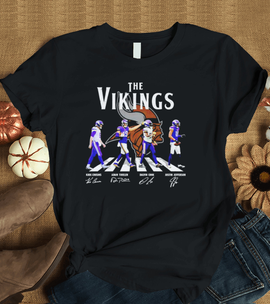 The Vikings Kirk Cousins Adam Thielen Dalvin Cook Justin Jefferson Signatures T-Shirt