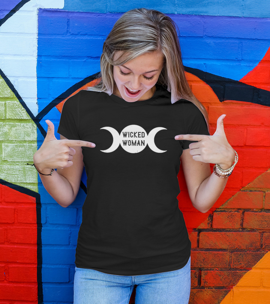 Wicked Woman Triple Moon Goddess T-Shirt