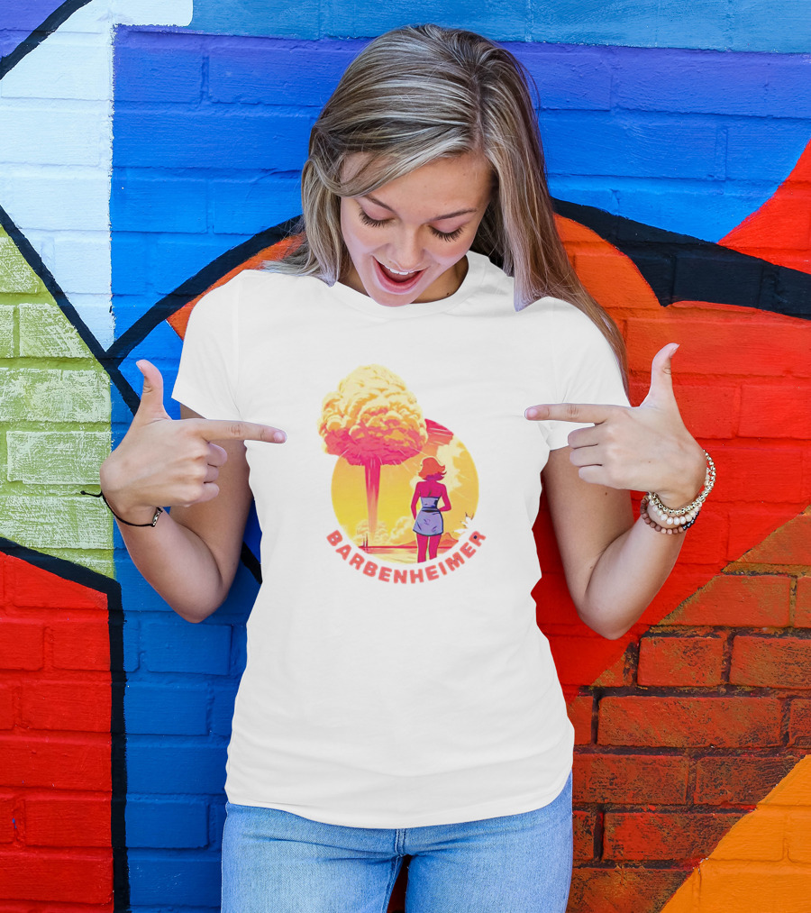 Barbie Oppenheimer Barbenheimer Sunset Silhouette Explosion T-Shirt