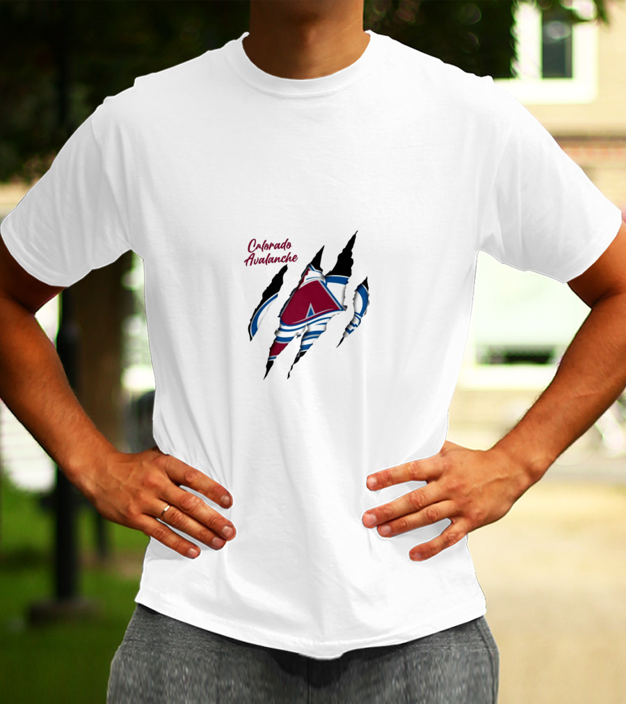 Colorado Avalanche Ice Hockey Scratch T-Shirt