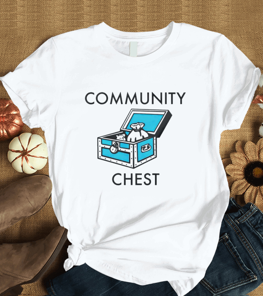 COMMUNITY CHEST MONOPOLY ICON BLUE TREASURE BOX T-Shirt