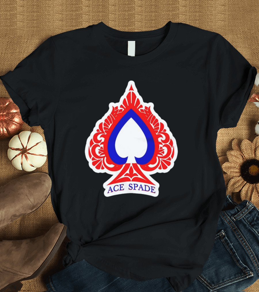 Heels On Starz Ace Spade Red Blue Emblem T-Shirt