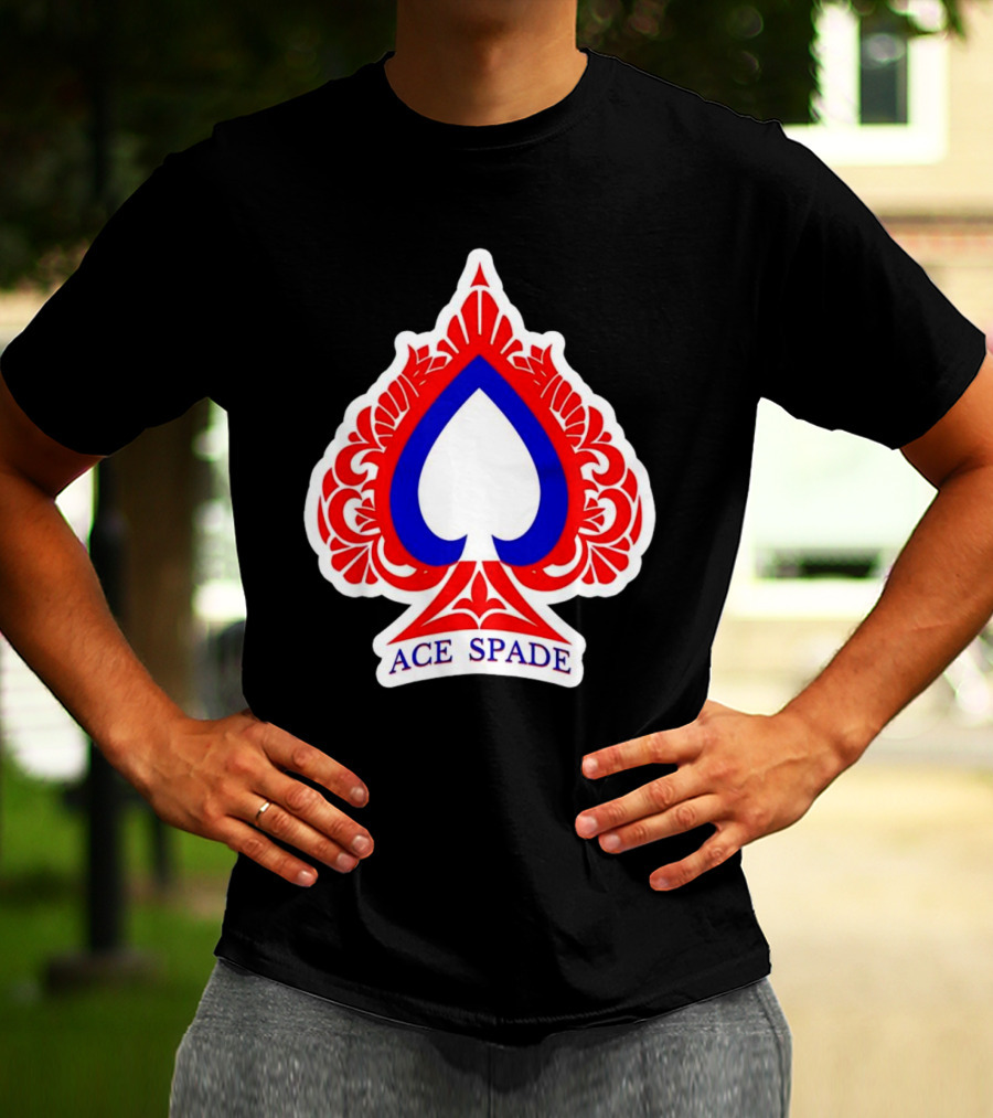 Heels On Starz Ace Spade Red Blue Emblem T-Shirt