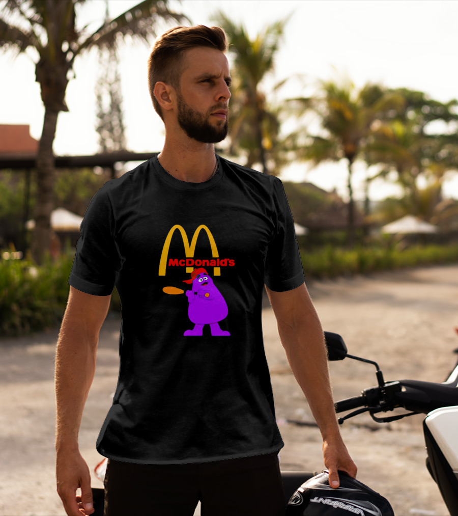 Grimace Baseball Bat McDonald's T-Shirt