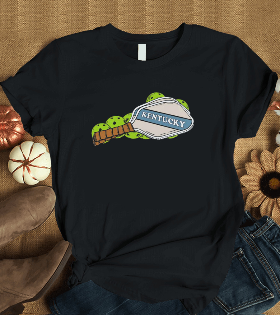 Kentucky Pickleball Paddle And Balls T-Shirt