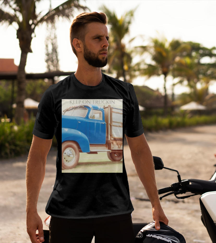 Keep On Truckin' Vintage Blue Truck Nostalgia T-Shirt
