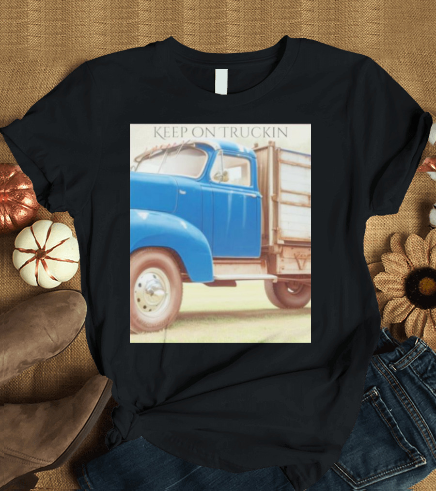 Keep On Truckin' Vintage Blue Truck Nostalgia T-Shirt