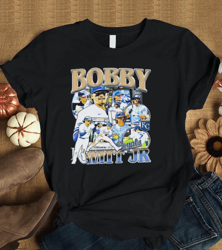 Bobby Witt Jr. Royals Baseball Collage T-Shirt